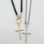 Styled Love Lisa Tamara Luxe Pavé Cross Pendant layered