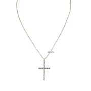 tamara pave cross necklace silver cz crystal cross pendant minimalist religious necklace