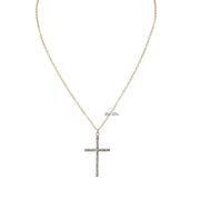tamara pave cross necklace silver cz crystal cross pendant faith jewelry on chain
