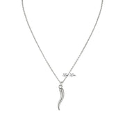 Tatiana silver horn necklace 