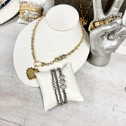 triple heart beaded bracelet jewelry display love lisa