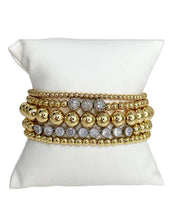 Val Tennis Beaded Bracelet displayed on jewelry cushion highlighting round tennis stone design
