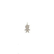 veronica boy charm silver pave necklace charm love lisa