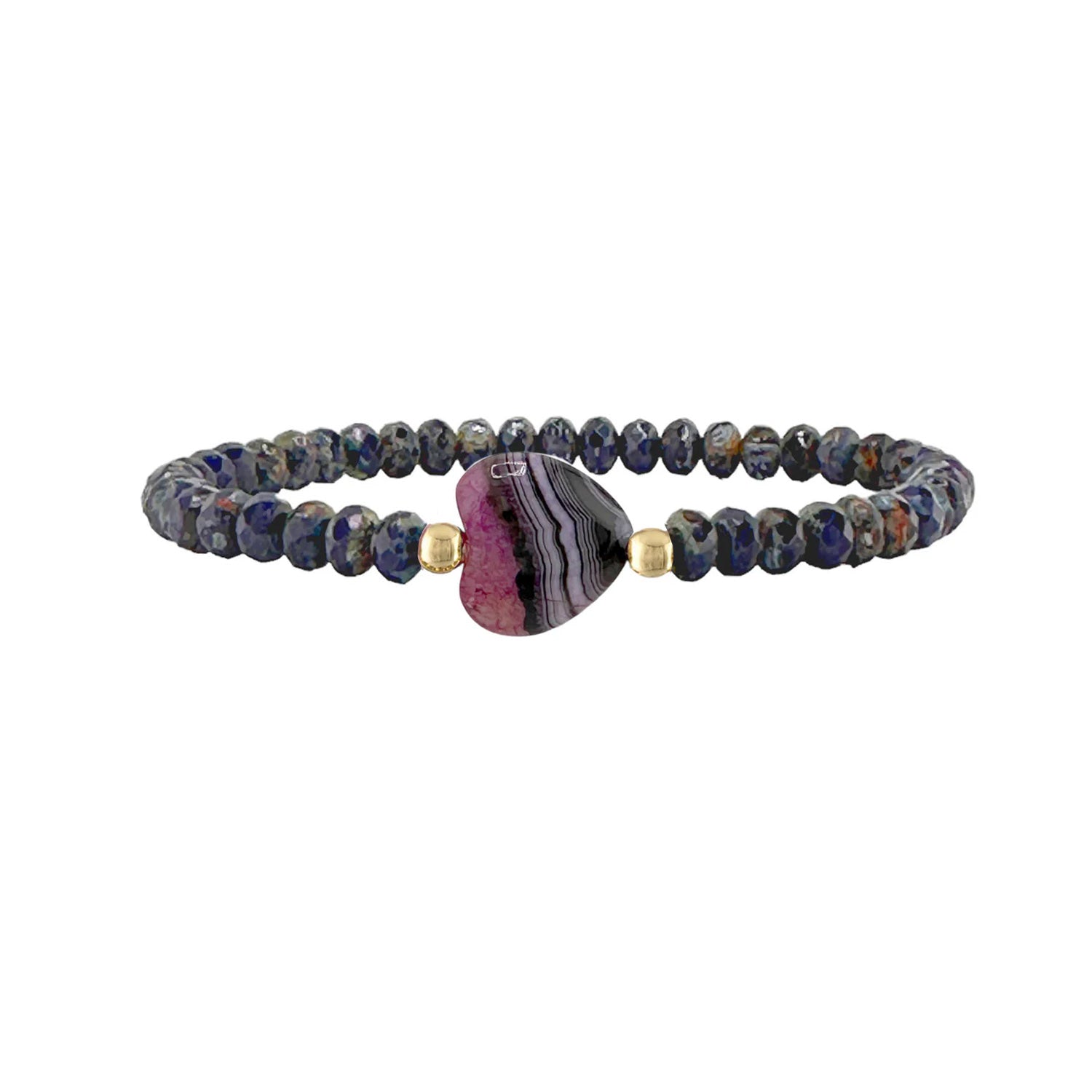 Worry Stone Harper Bracelet | Crystal Bead Bracelet