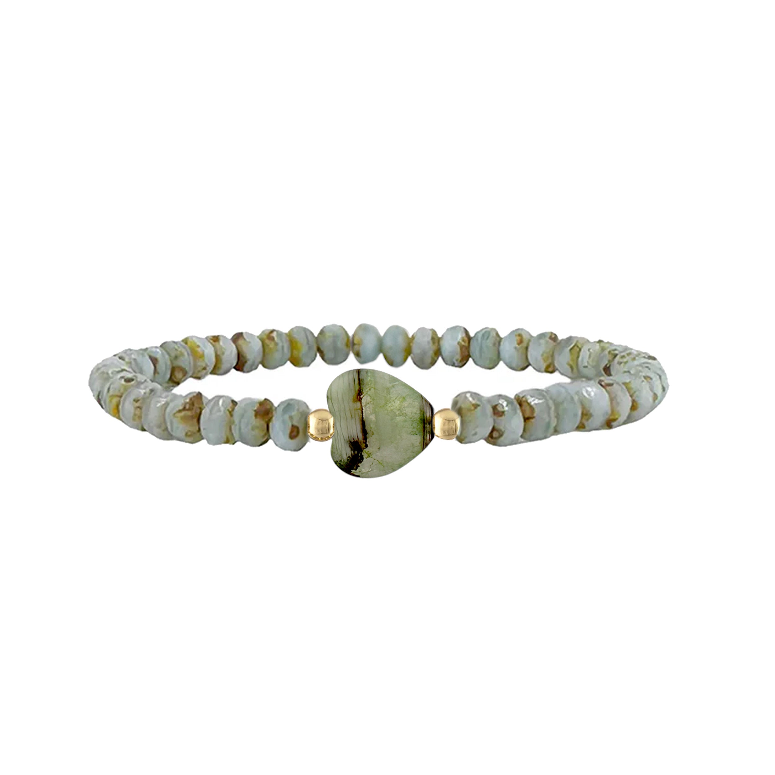 Worry Stone Harper Heart Bracelet | Calming Jewelry by Love Lisa