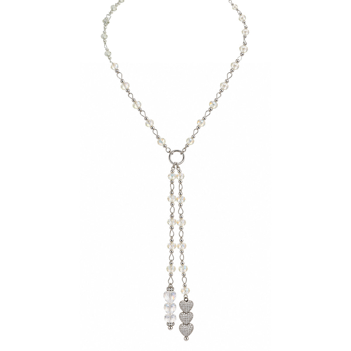 Isabella Triple Heart Crystal  Necklace