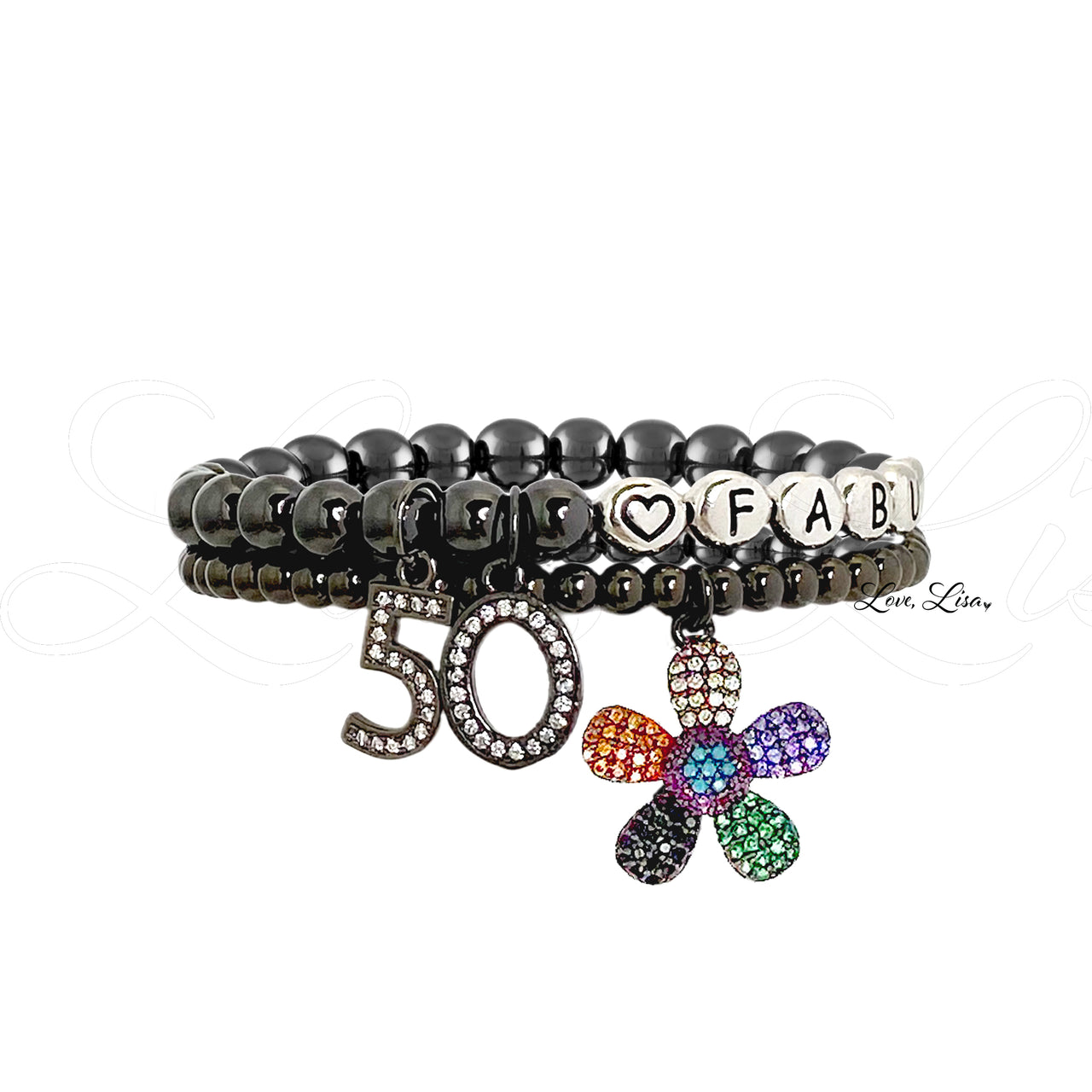 Jana 50 & Fabulous Birthday Bracelet Set