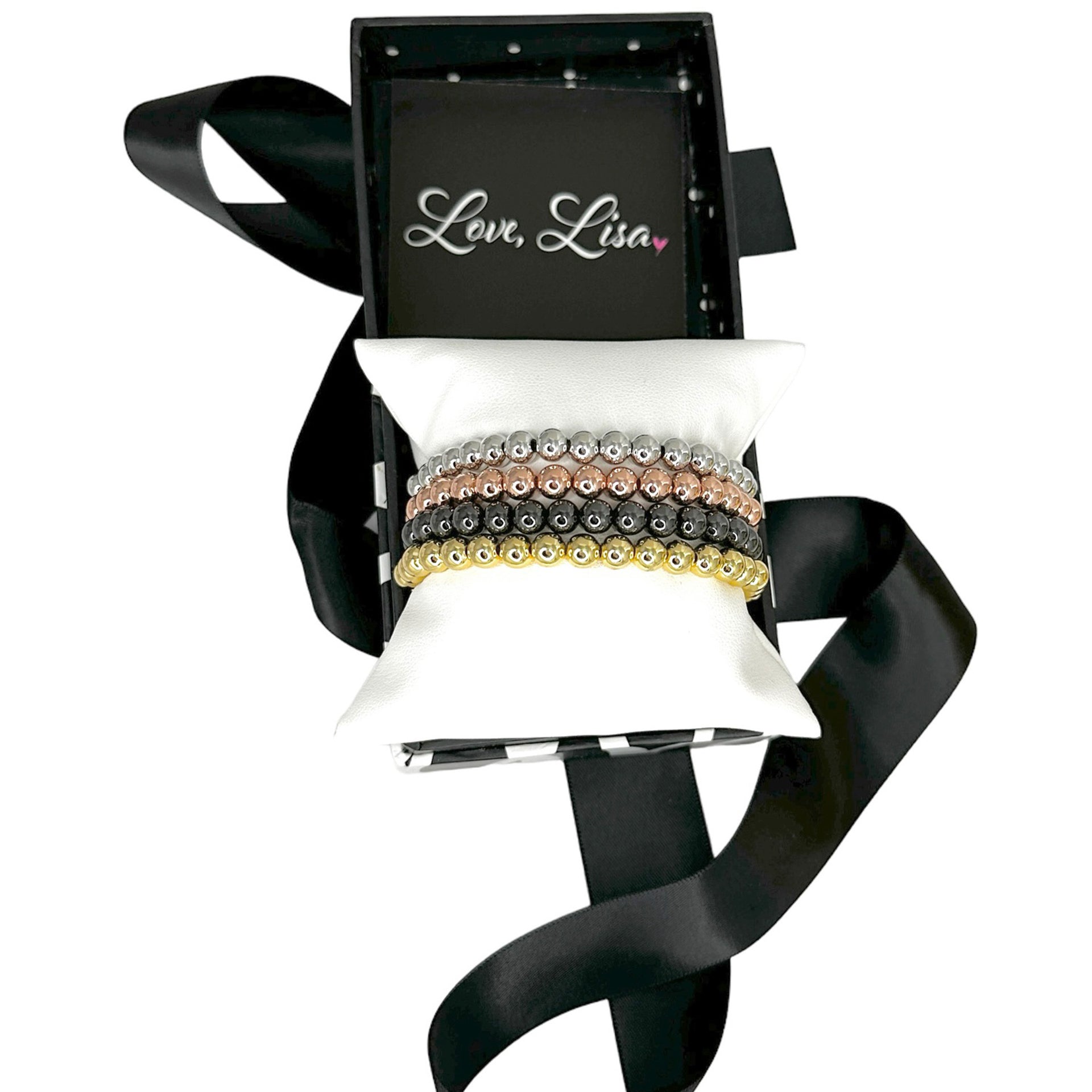 6mm beaded bracelet gift box packaging love lisa
