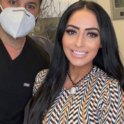  angelina wearing black buddha necklace