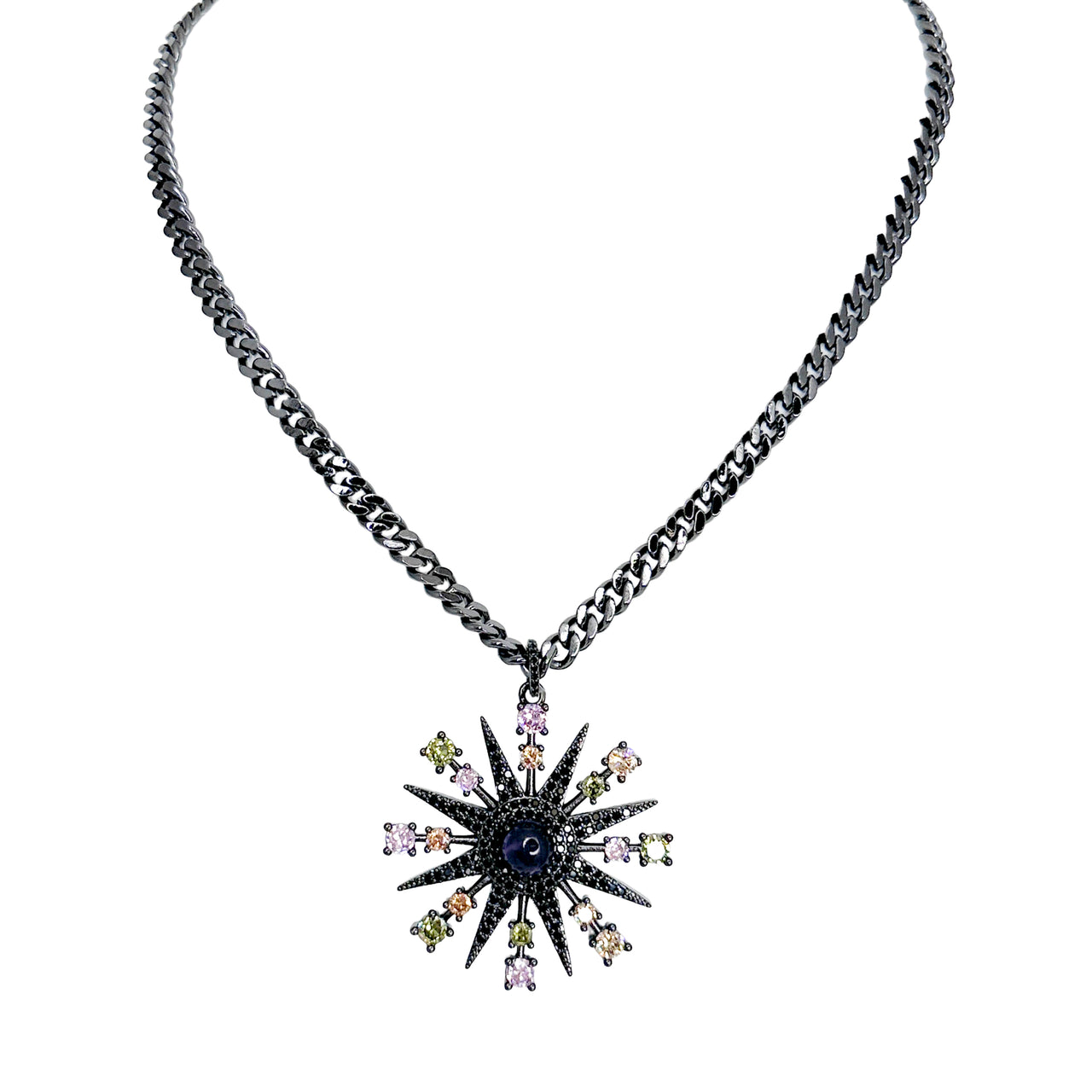 Melinda Princess Cut Superstar Necklace