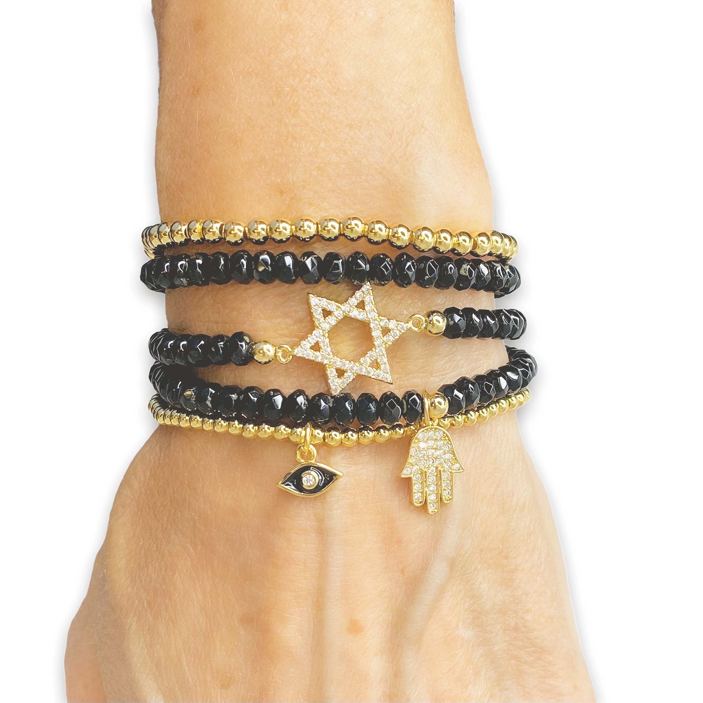 Star of david bracelet, silver bracelet, stainless steel chain bracelet,  women bracelet, minimalist jewelry, jewish bracelet, from Israel, hebrew,  magen – Shani & Adi Jewelry