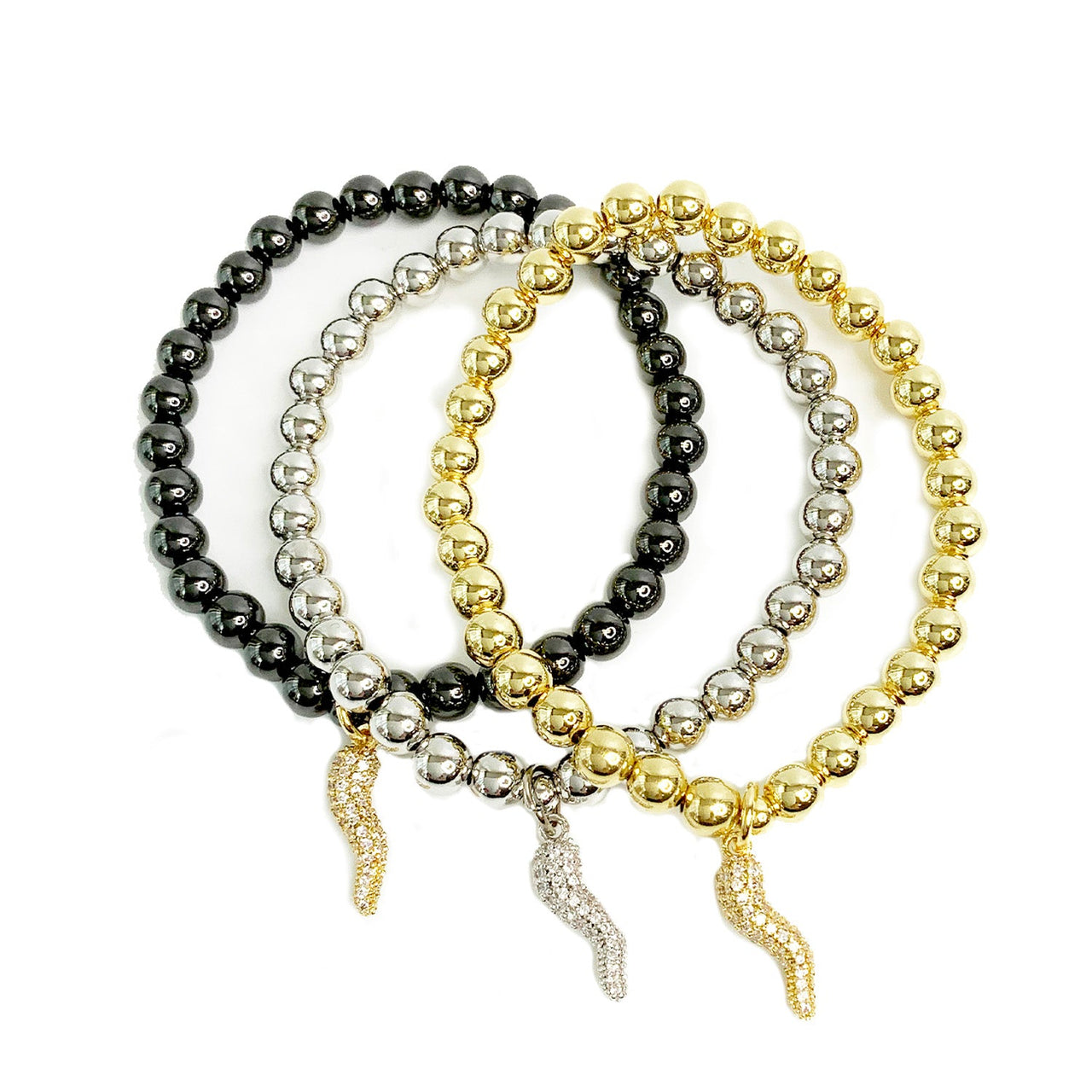 love lisa brandi pave horn bracelets