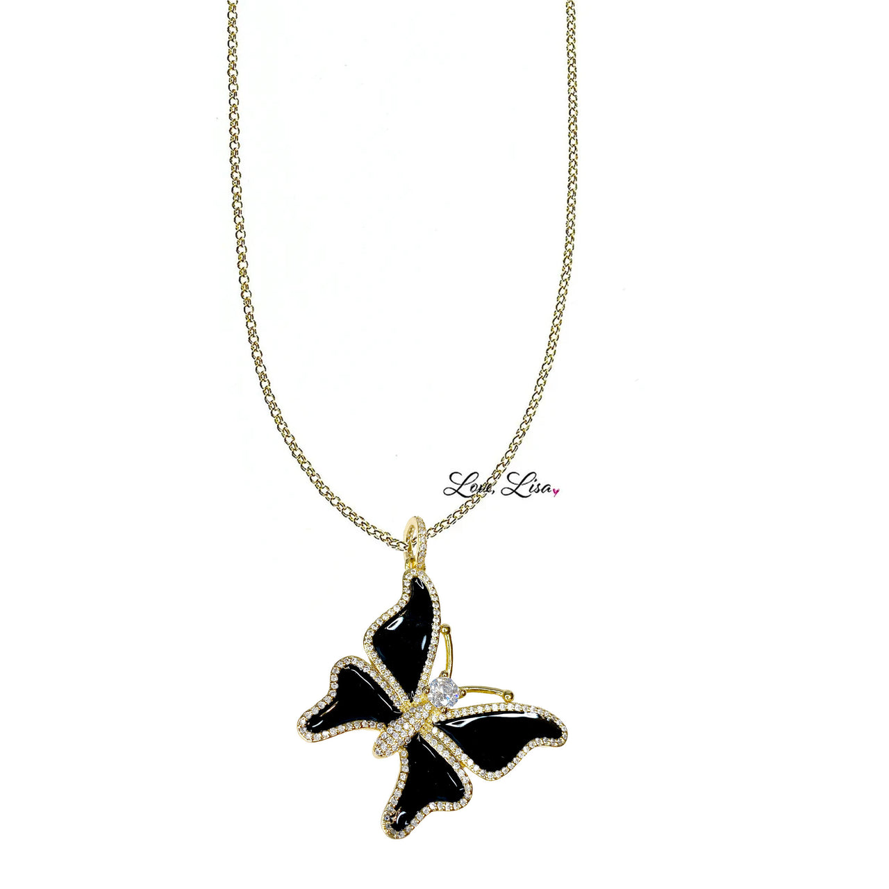 Kellie's Enamel Butterfly Necklace