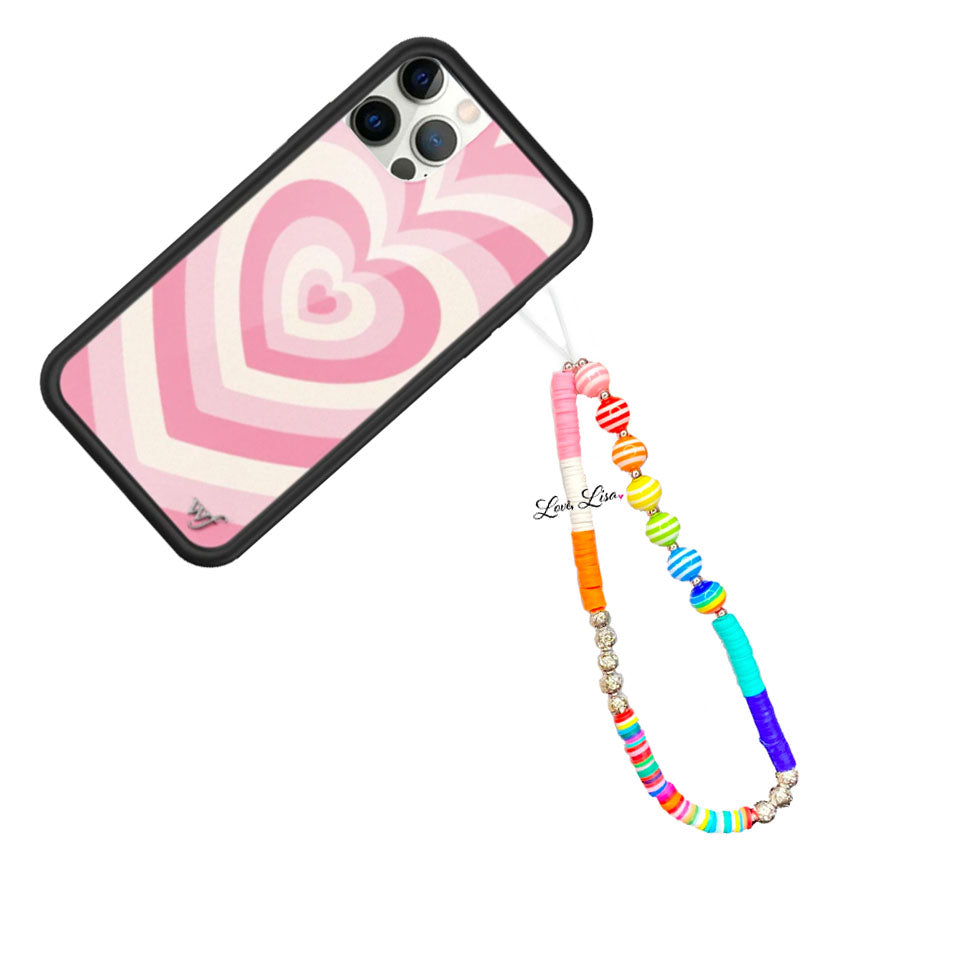 Siggy's Candy Stripe Beaded Phone Strap