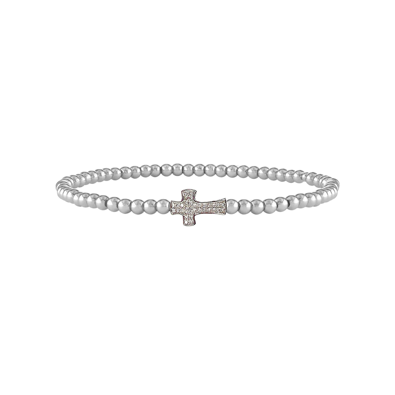 christine cross anklet silver side by side cross beaded anklet