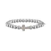 christine cross bracelet silver beads and silver cross love lisa