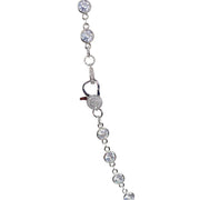 danielle diamond clasp necklace silver closeup of pave clasp design