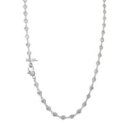 love lisa danielle diamond clasp necklace silver chain with pave diamond clasp