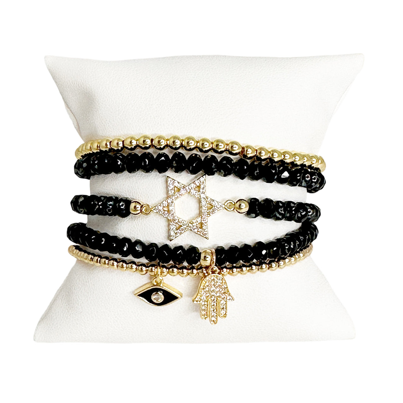 Beautiful Jewish Star Stack of Bracelets