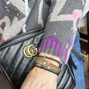 diana sweet little mini pave beaded bracelets in gold silver and gunmetal stacked on wrist by love lisa jewelry