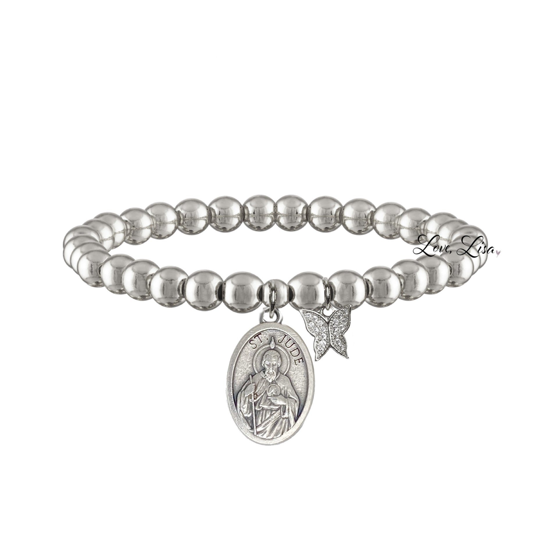 love lisa dont quit saint jude bracelet silver