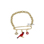 love lisa drive safe cardinal car pin with red bird and protection charms