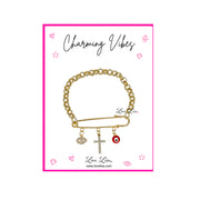 drive safe cross car pin display card with protection message