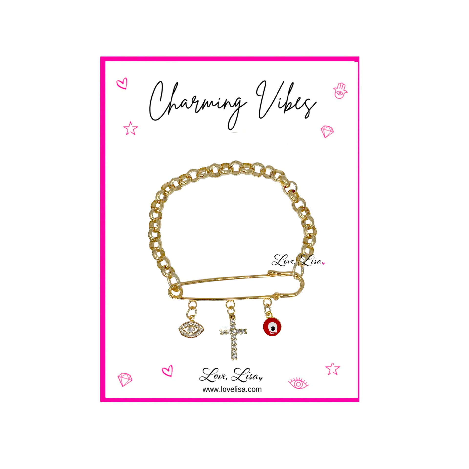 drive safe cross car pin display card with protection message