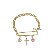 love lisa drive safe cross car pin with protective charms
