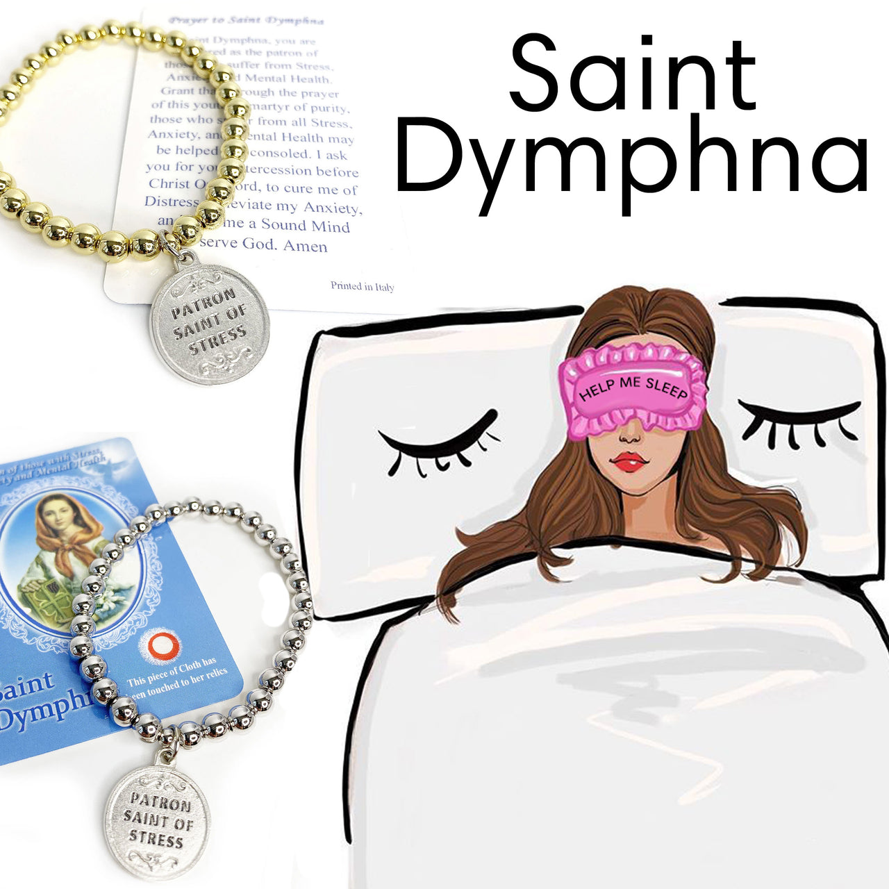Stress & Anxiety  Saint Dymphna Healing Bracelet