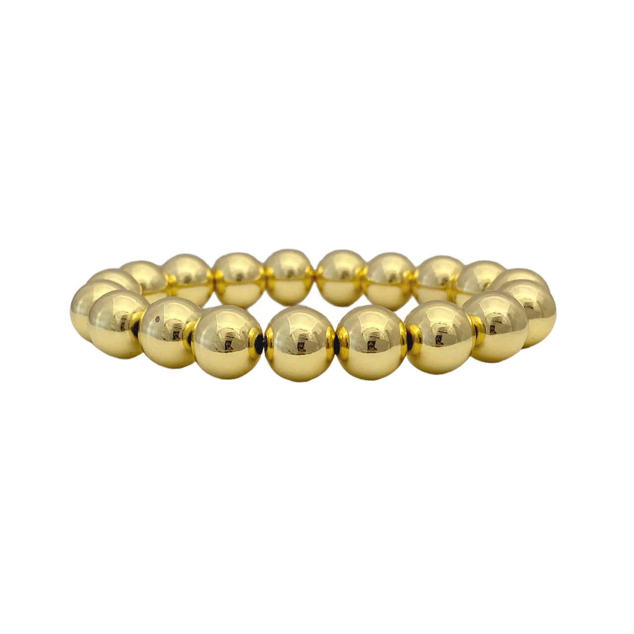 famous 10mm beaded stretch bracelet gold love lisa jewelry