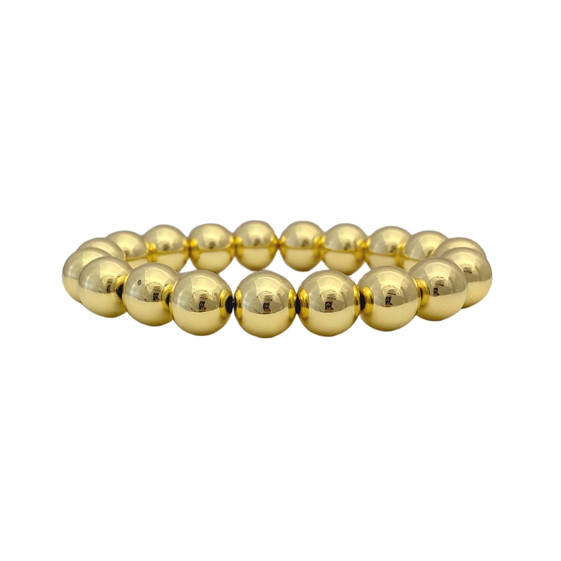 famous 10mm beaded stretch bracelet gold love lisa jewelry