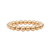 famous 10mm beaded stretch bracelet rose gold love lisa