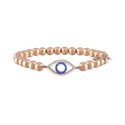glam evil eye bracelet rose gold version elegant stretch design love lisa