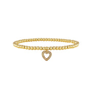 Love Lisa gold pavé heart anklet delicate beaded jewelry