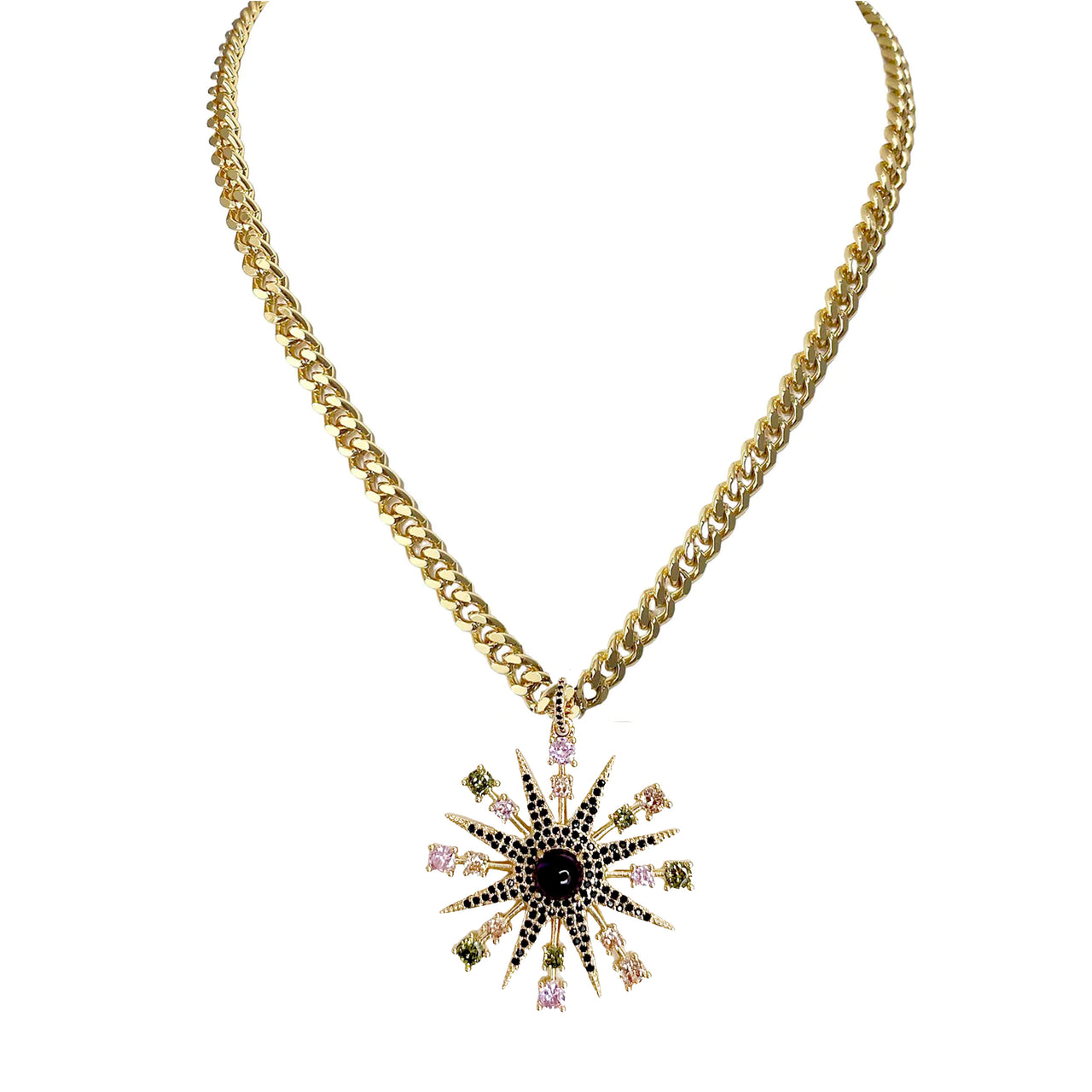 Melinda Princess Cut Superstar Necklace