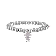 silver grandma bracelet with one grandchild charm