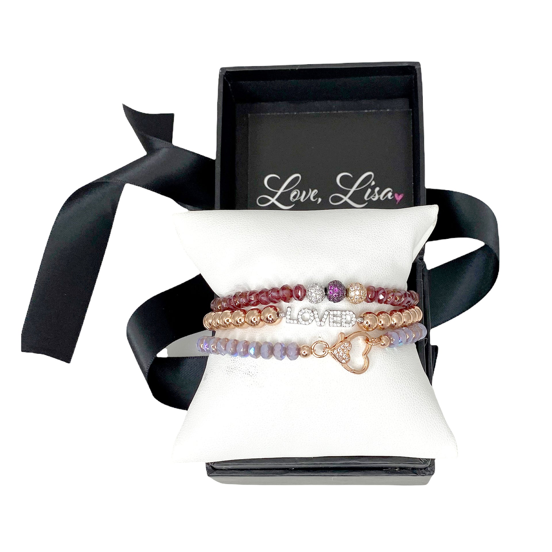harper heart clasp bracelets in gift box love lisa jewelry

