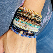 harper pave bracelet stacked on wrist showing multiple color styles Love Lisa