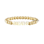 karens powerful reminder bracelet breathe gold beaded bracelet with inspirational charm