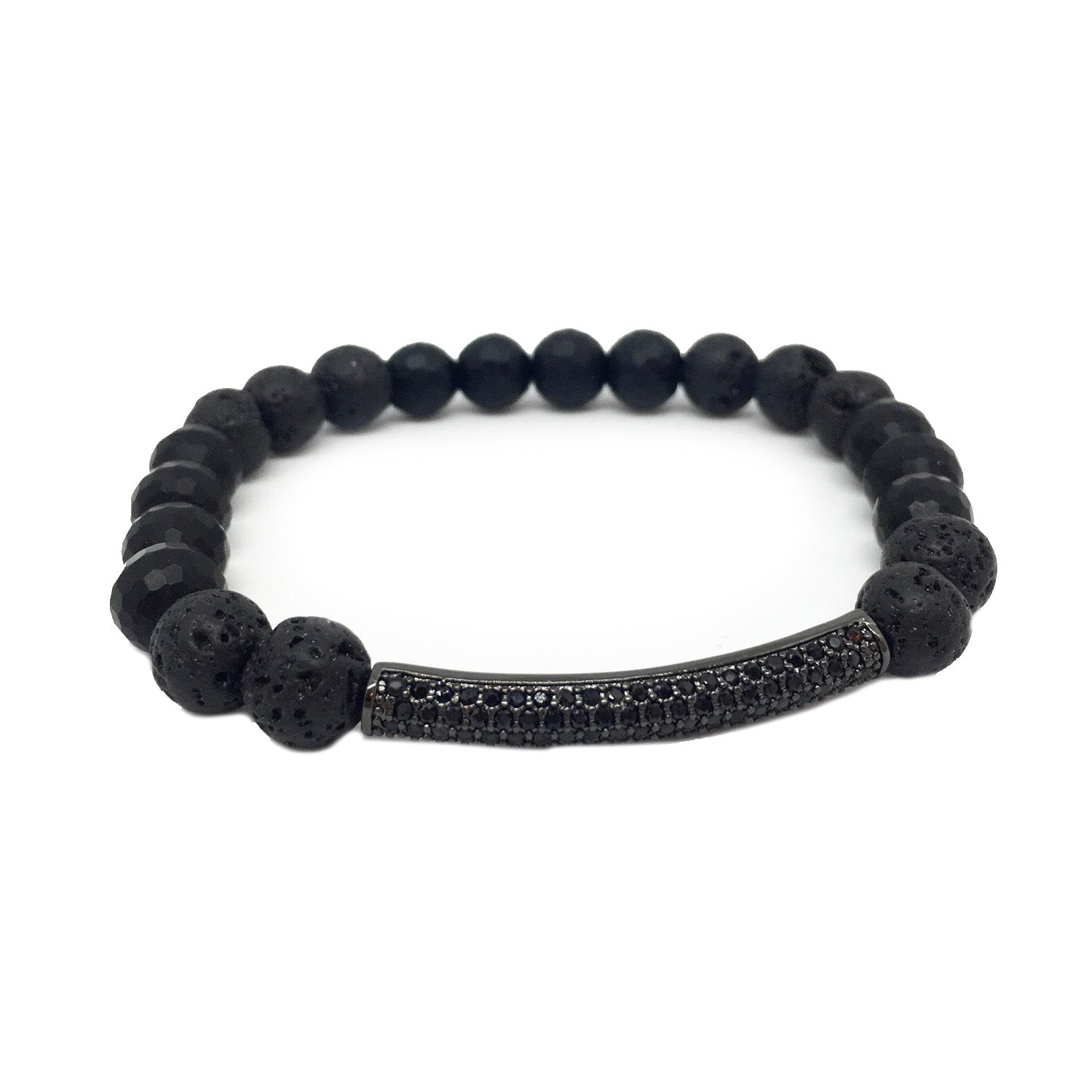 Love Lisa Kevin’s Black Diamond Bar Bracelet flat lay black diamond pavé