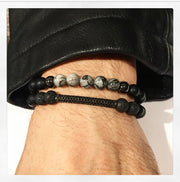 Love Lisa Kevin’s Black Diamond Bar Bracelet on wrist men’s jewelry