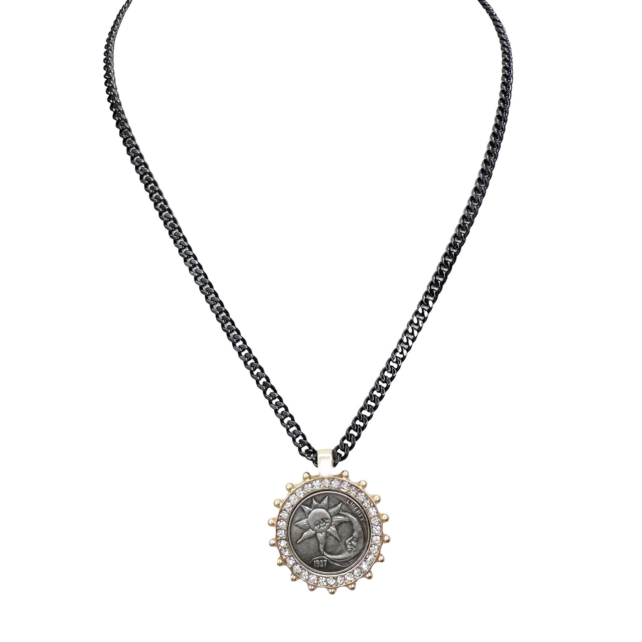 Mindi Love You To The Moon Coin Necklace