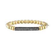 Love Lisa Lexi Pavé Bar Bracelet gold gunmetal mix