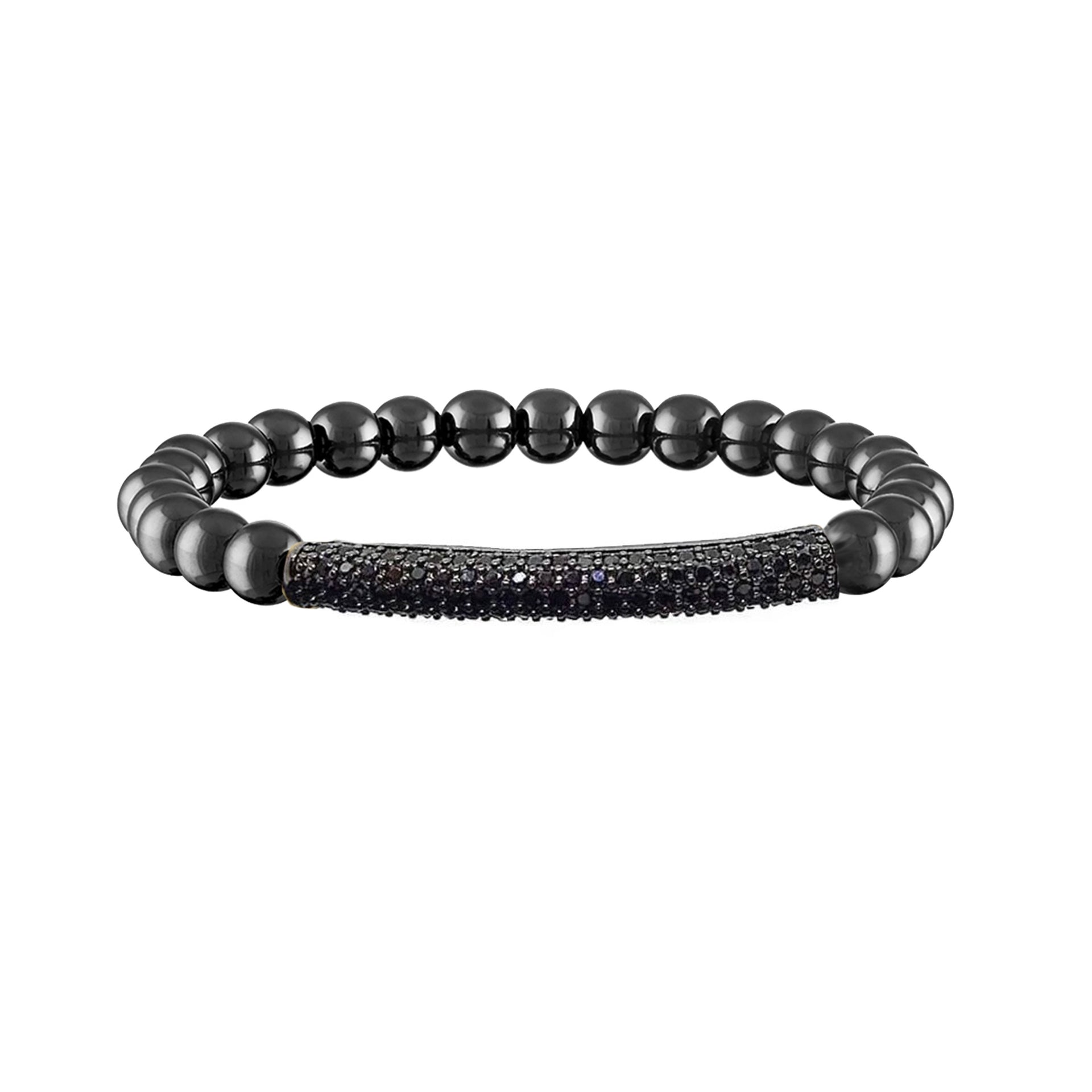 Love Lisa Lexi Pavé Bar Bracelet gunmetal black mix
