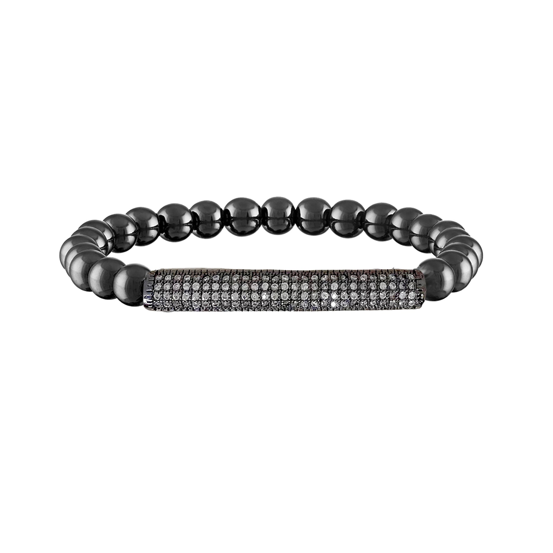 Love Lisa Lexi Pavé Bar Bracelet in gunmetal