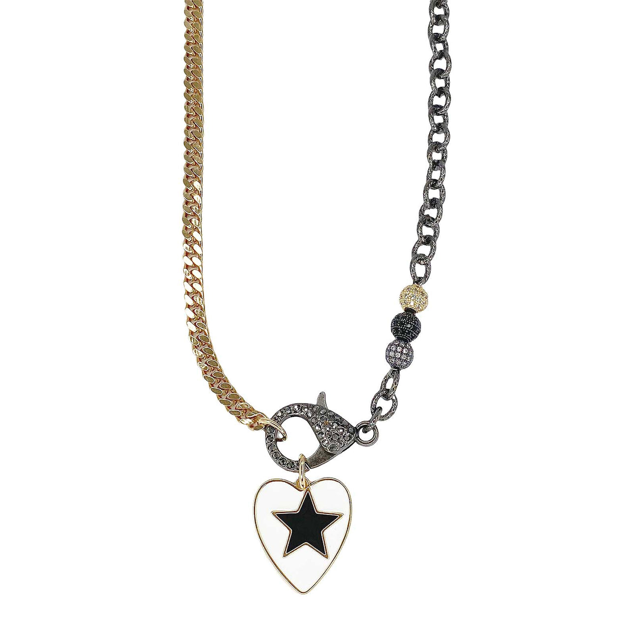 Tina Fancy Heart Star Necklace