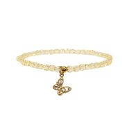 madison colorful candy charm bracelet yellow beaded bracelet with butterfly charm