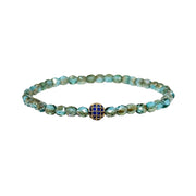 madison colorful candy pave bracelet blue perennial beads with blue pave bead