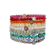 love lisa madison colorful candy pave bracelet multi color crystal stack with pave beads